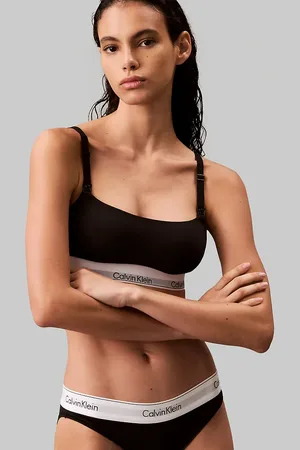 Calvin Klein – Modern Cotton – Still-Bustier in mit U-Ausschnitt und Logo-Zierband