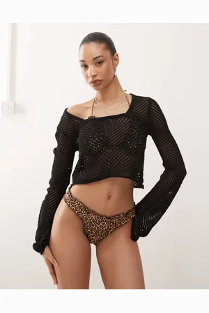 Motel – Veroly – Bikinihose mit mehrfarbigem Leopardenmuster