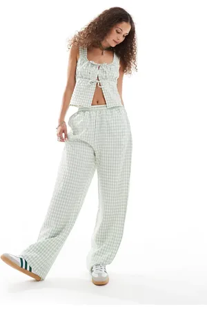 Reclaimed – Schlupfhose mit grünem Vichy-Karo