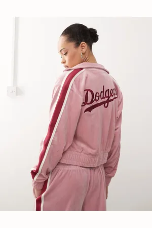 New Era – LA Dodgers – Oberteil aus Velours in mit seitlichen Streifen und durchgehendem Reißverschluss, Kombiteil