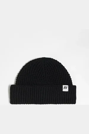 Reclaimed – Unisex-Strickmütze in mit Waffelstruktur und Logo, Kombiteil