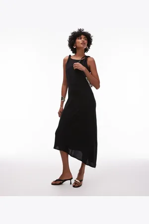 MANGO – Asymmetrisches, ärmelloses Maxikleid in