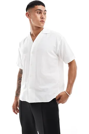 JACK & JONES – Hemd aus Leinen in mit Reverskragen