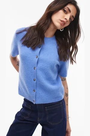 ARKET – Kurzärmlige Strickjacke aus Alpakawollmix in