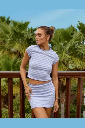 South Beach X Misha Grimes – Karierter Mini-Strandrock in