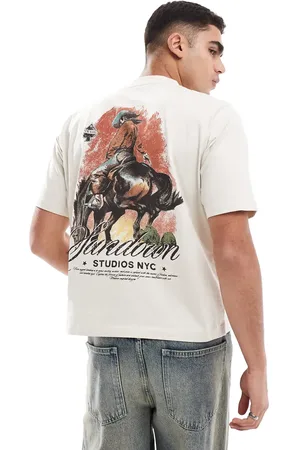 Cotton On Cotton On – Kurzes T-Shirt aus Baumwolle mit „Sundown Studios“-Grafik