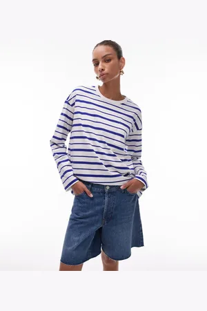 ARKET – Langärmliges Jersey-Shirt mit blauen Streifen