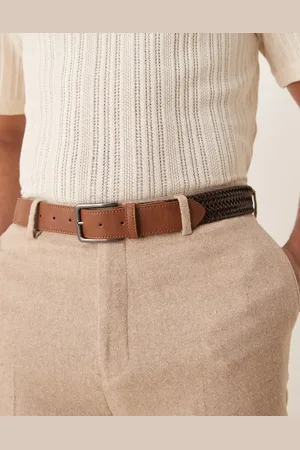 ASOS – Lässiger Gürtel aus Webmaterial und Kunstleder in Schwarz und
