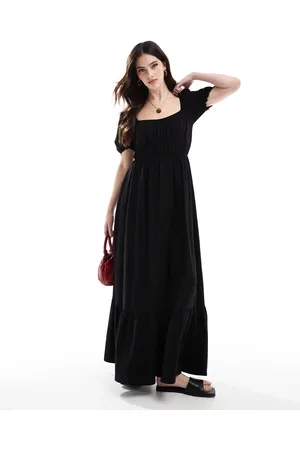 Miss Selfridge – Maxikleid mit Puffärmeln in