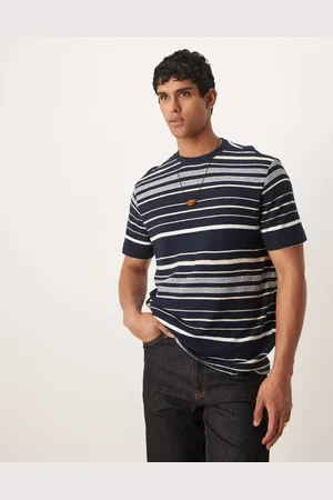 MANGO – T-Shirt in und Weiß mit Streifenmuster-Mix