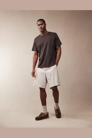 ASOS – Elegante Bermudashorts aus Leinenmix in Steinbeige