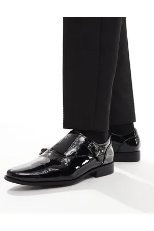 ASOS – Monk-Schuhe in schwarzer Lackoptik