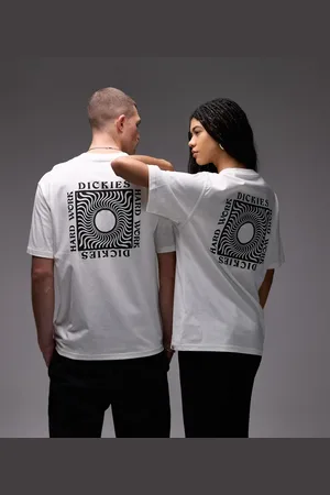 Dickies – Oatfield – T-Shirt in Wollweiß mit Rückengrafik