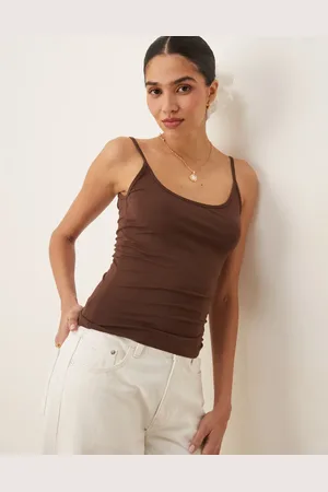 Gina Tricot – Oberteil aus Jersey in mit Camisole-Trägern