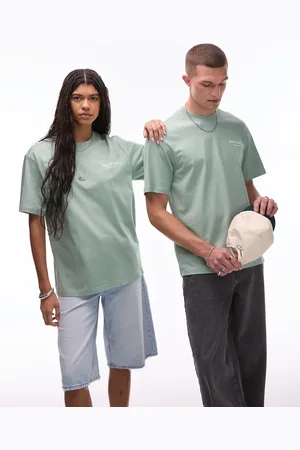 Dickies – Oatfield – T-Shirt in Hellgrün mit Rückenprint