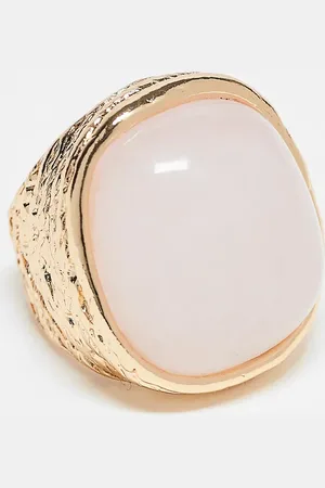 ASOS – Goldfarbener Oversize-Ring mit Quarzstein aus Kunstharz