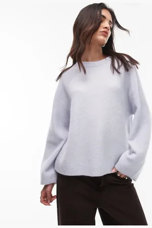 ARKET – Lockeres Sweatshirt in Hellblau aus superweichem Alpaka-Wollmix