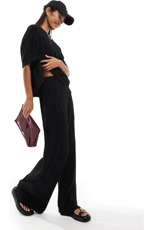 ONLY – Plissierte Hose in mit weitem Bein, Kombiteil