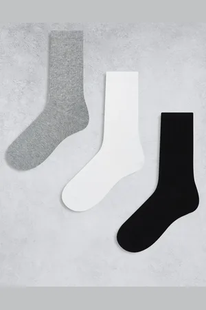 Weekday – 3er-Pack Sportsocken in Grau, Schwarz und