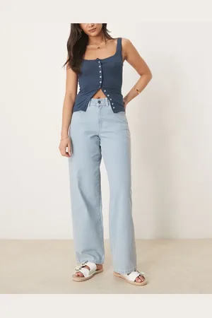 Dickies – Herndon – Lässig geschnittene Jeans in Hellblau mit weitem Bein und mittelhohem Bund