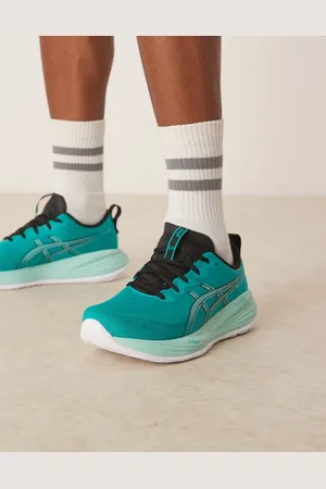 Asics – Gel-Cumulus 27 – Lauf-Sneaker in Petrol und Illuminate-Mint mit Wellendetail