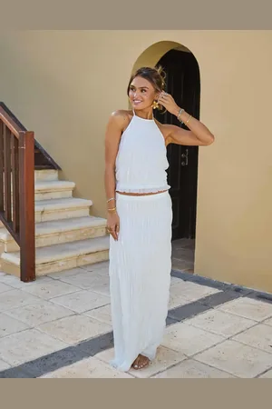South Beach X Misha Grimes – Geraffter gestufter Maxi-Strandrock in , Kombiteil
