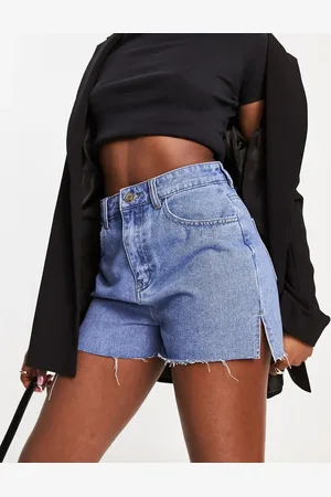 Missyempire Missy Empire – Jeansshorts in mit seitlichem Schlitz