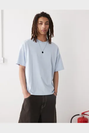 Weekday – Great – Kastiges T-Shirt in Hellblau