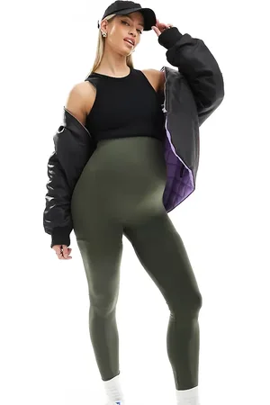 Mama;licious Mamalicious Maternity – Nahtlose Leggings in Beuteltaschengrün