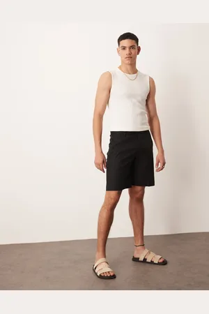 ASOS – Elegante Shorts aus Leinenmix in mit geradem Schnitt