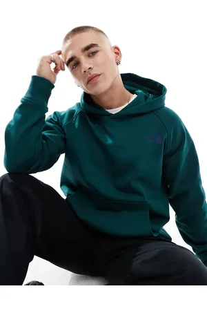 The North Face – Kapuzenpullover in und Blau mit Raglanärmeln und Redbox-Logo