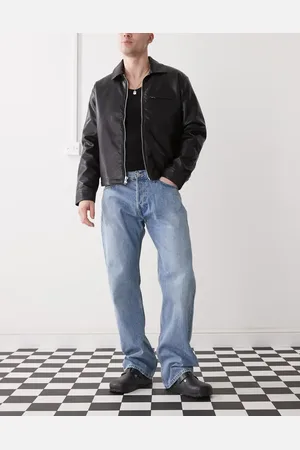Weekday – Meteor – Lockere Jeans in Hellblau mit geradem Bein und niedrigem Bund