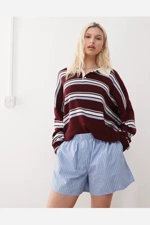 Weekday – Relaxed-Fit-Shorts in gestreiftem