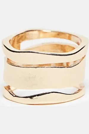 ASOS – Stapelring in geschmolzener Goldoptik