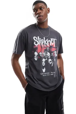 Cotton On Cotton On – Weites T-Shirt aus hochwertigem Material in mit „Slipknot“-Print