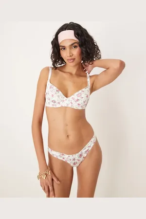For Love & Lemons – Thats Amore – Geblümter Bügel-BH in Weiß, Kombiteil