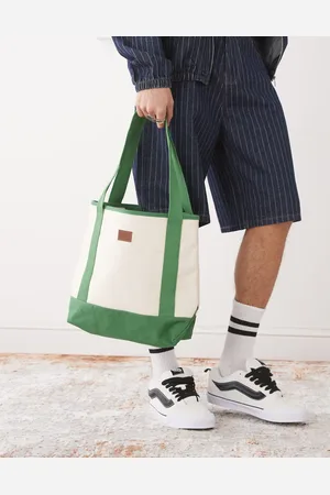 Vans – Pergs – Midi-Tragetasche in Wollweiß und Grün