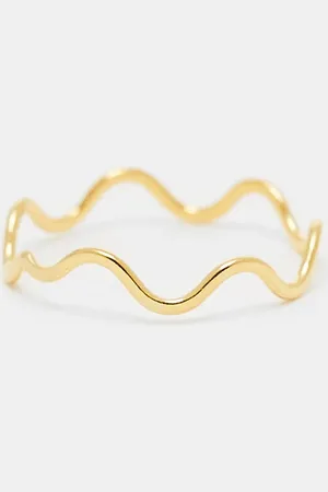 ASOS – Vergoldeter Ring aus Sterlingsilber mit Wellen-Design