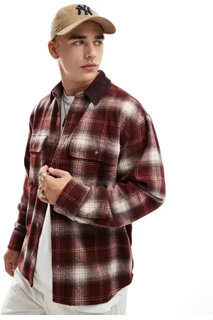 Abercrombie & Fitch – Kariertes Worker-Hemd aus dickem Flanell in