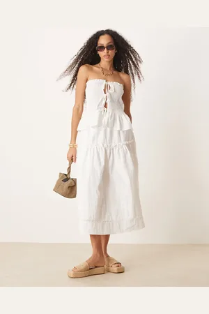 ASOS – Midi-Boho-Rock in mit besticktem Saum