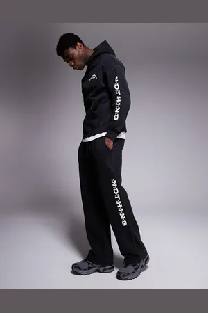Good For Nothing – Jogginghose in Space-Dye-Optik mit seitlichem Print, Kombiteil