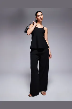 ASOS – Weit geschnittene Hose aus kompaktem Strick in , Kombiteil