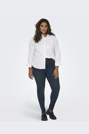ONLY – Jeans mit engem Schnitt in Denim-Blauschwarz