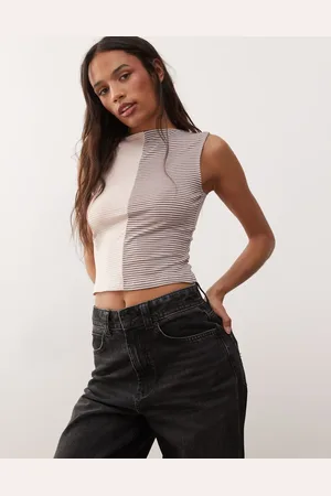 Reclaimed – Ärmelloses Tanktop mit Streifenmix in