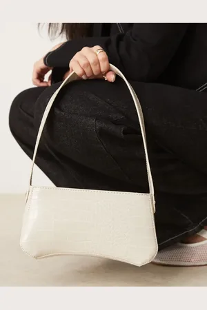 ASOS – Strukturierte Schultertasche in Steinbeige mit abgerundeter Basis