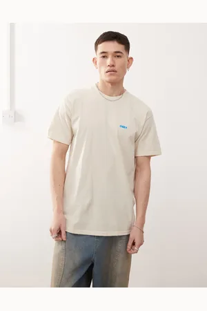 Obey – Icon – T-Shirt in Cremeweiß mit Logo- und Rückenprint