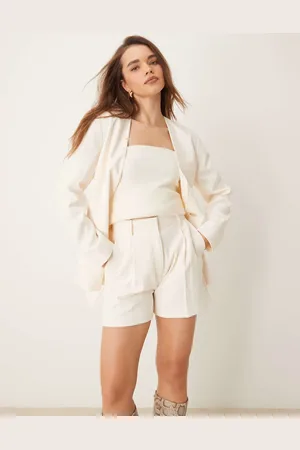 ASOS – Elegante Shorts in Buttermilchgelb, Kombiteil