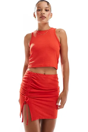 VERO MODA – Strukturierter Mini-Strandrock aus Jersey in , Kombiteil