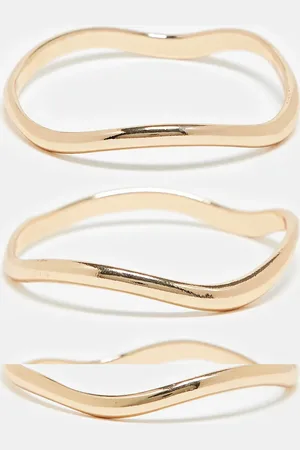 Reclaimed – Goldfarbene Armreifen im 3er-Pack