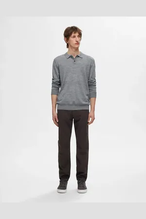 SELECTED – Chinohose in Schokotortenbraun